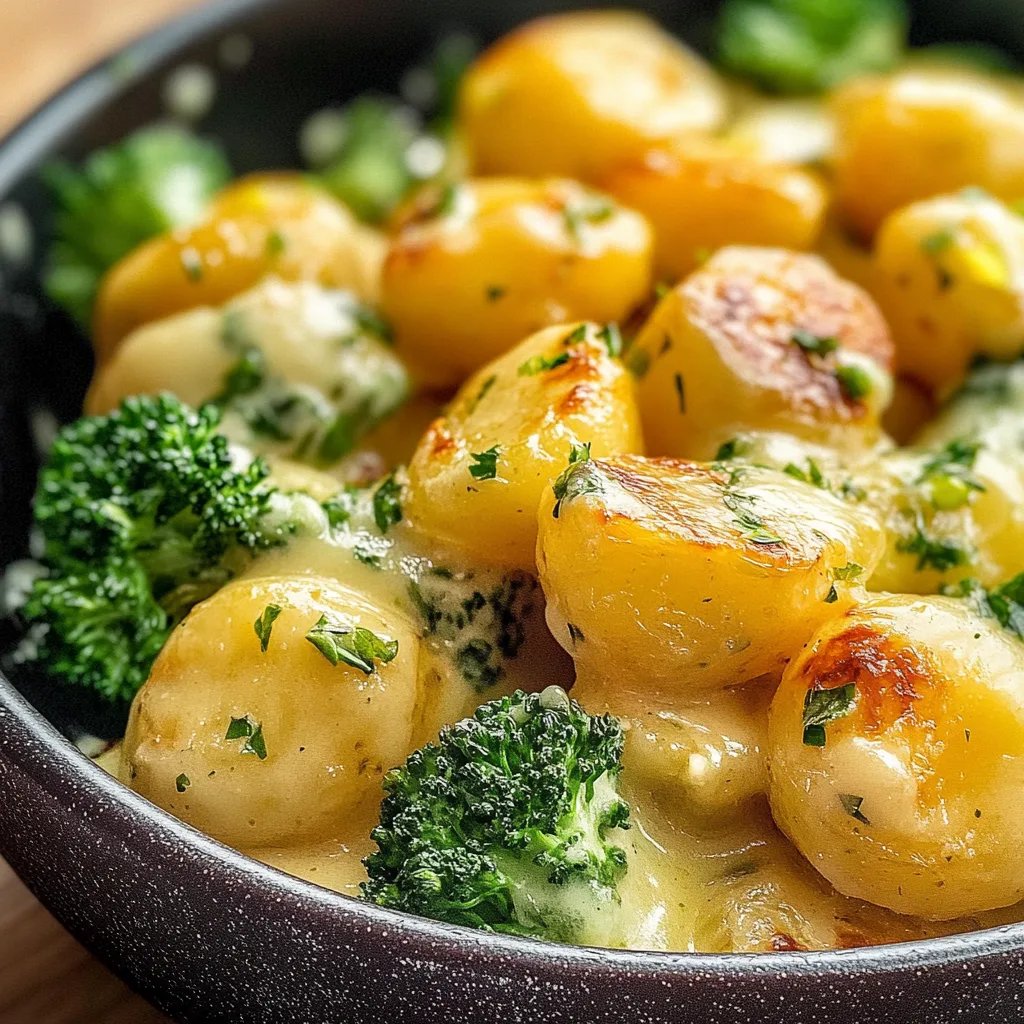 Cremiger Brokkoli und Kartoffeln