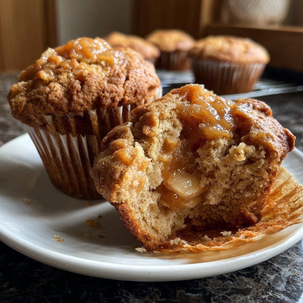 Muffins mit Apfelmus