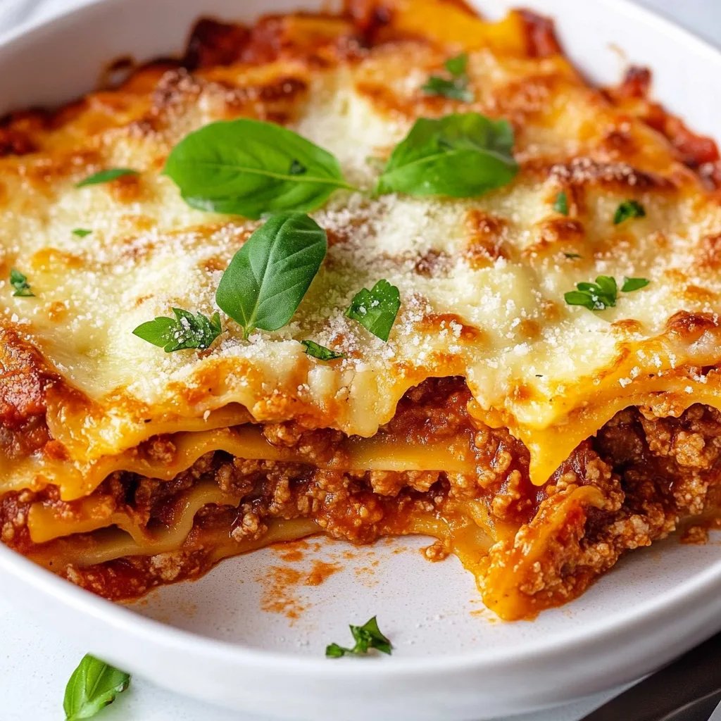 Klassische Lasagne Bolognese mit Bechamelsoße