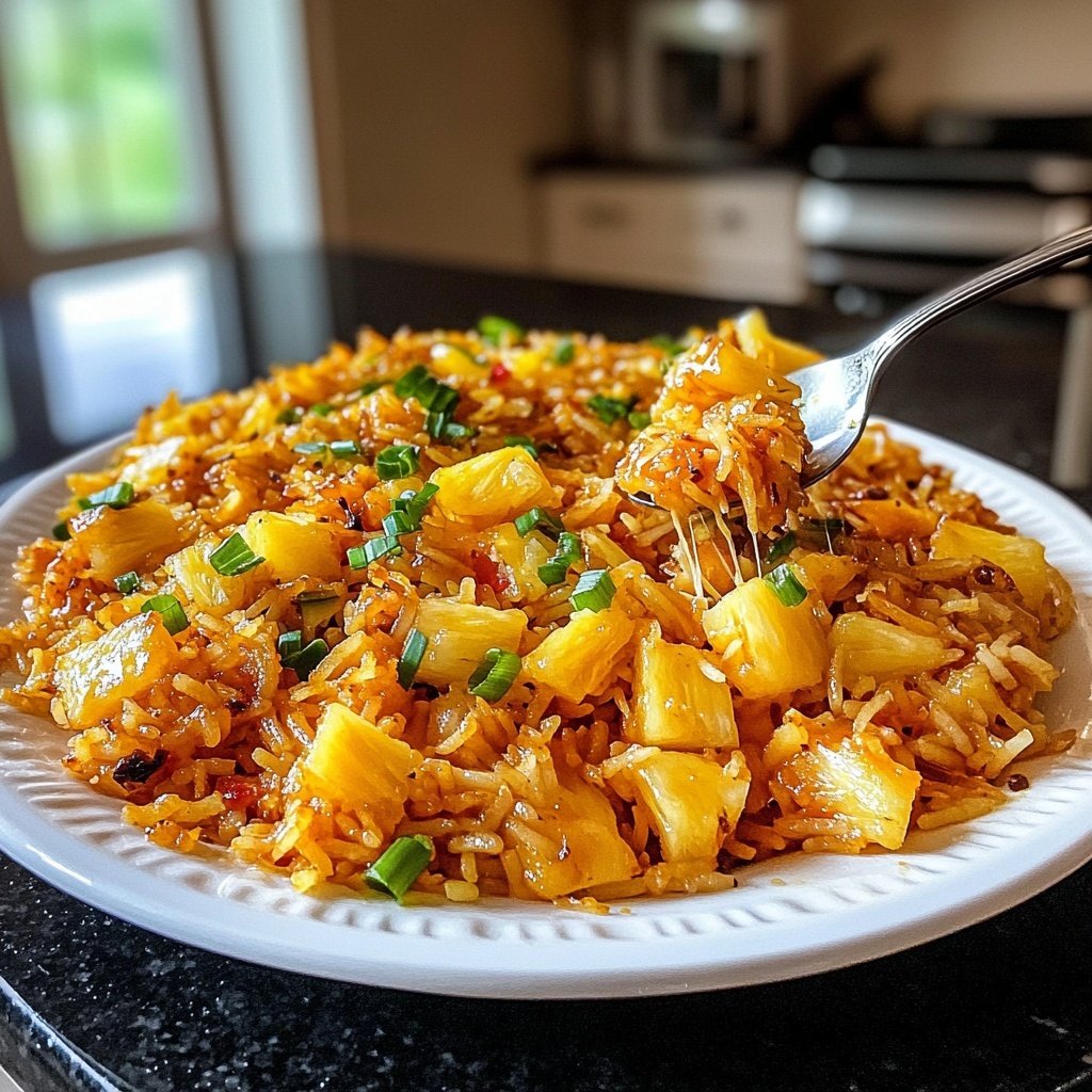 Gebratener Reis mit Ananas