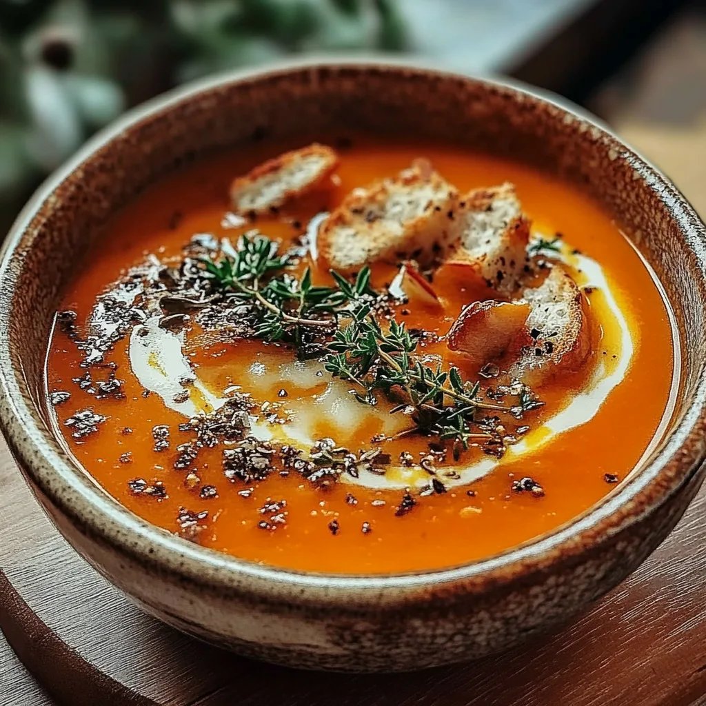 Ahorn-geröstete Kürbissuppe