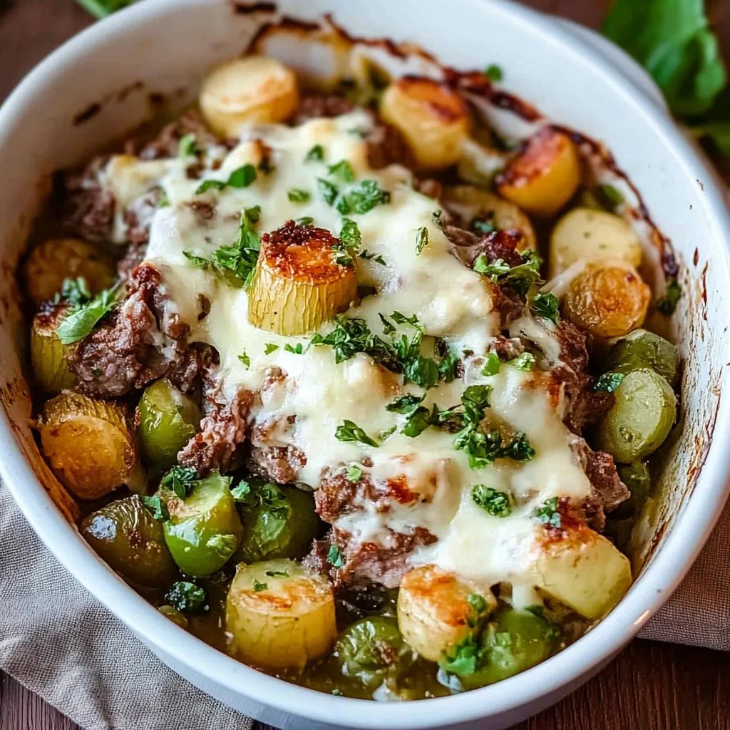 Rosenkohl Auflauf mit Kartoffel und Hackfleisch