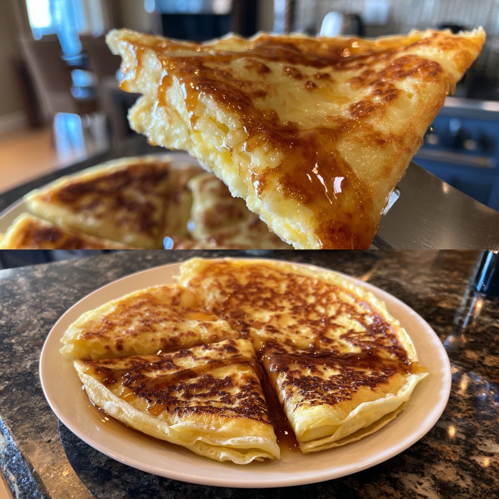 Pfannkuchen mit Vanillequarkfüllung