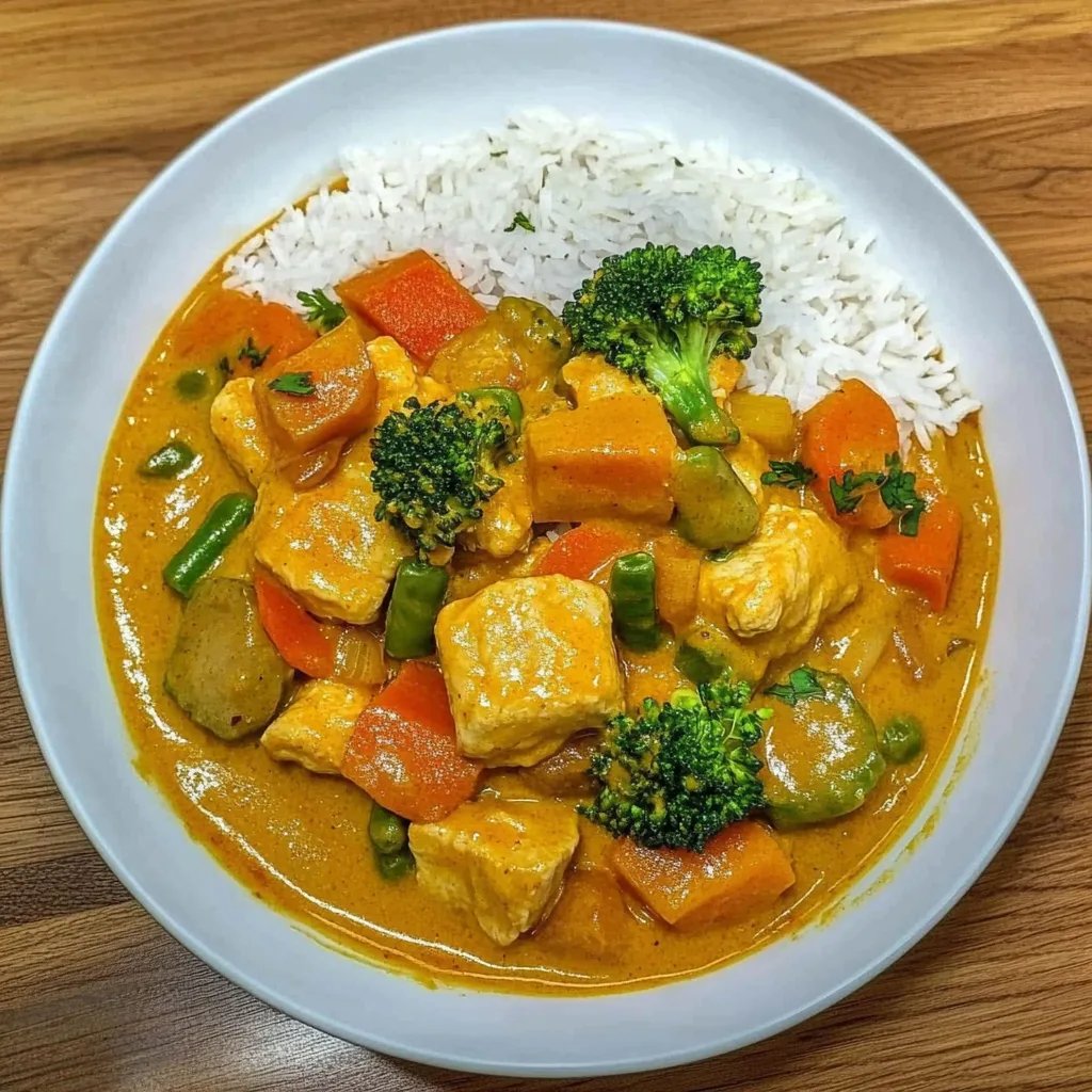 Schnelles Hähnchencurry mit Reis