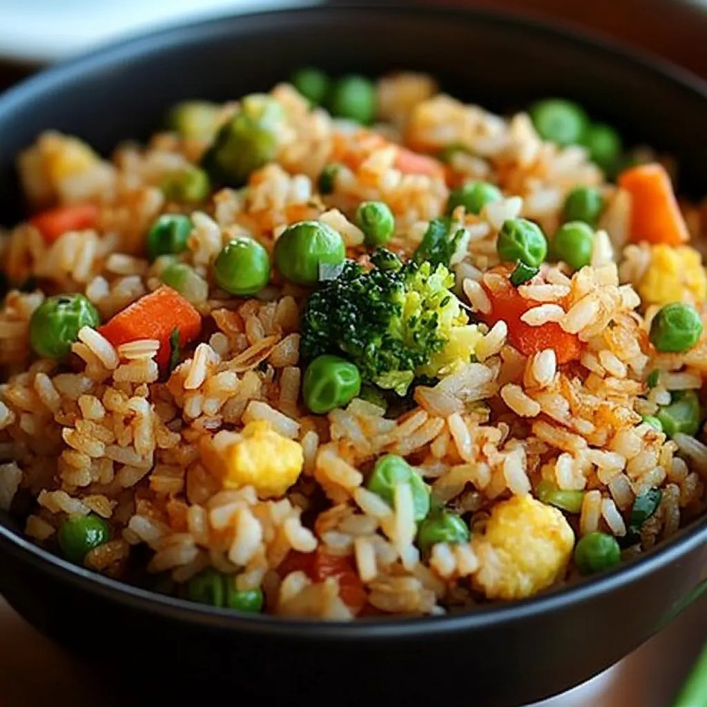 Gebratener Reis mit Gemüse und Ei