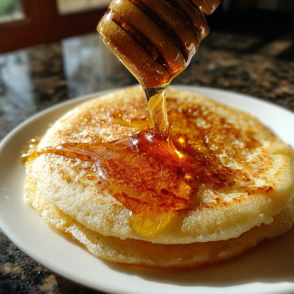 Pfannkuchen mit Honig