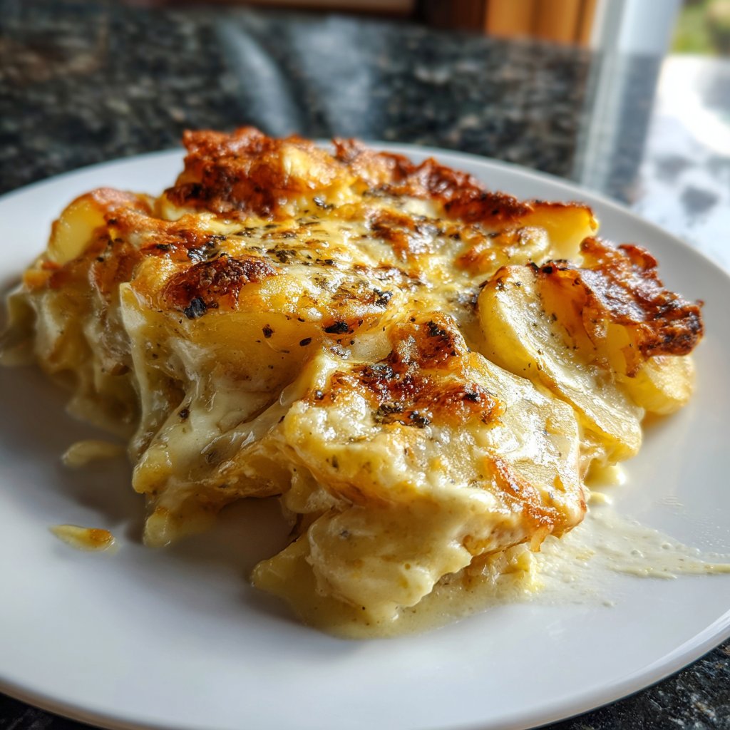 Kartoffelauflauf mit Senfsauce