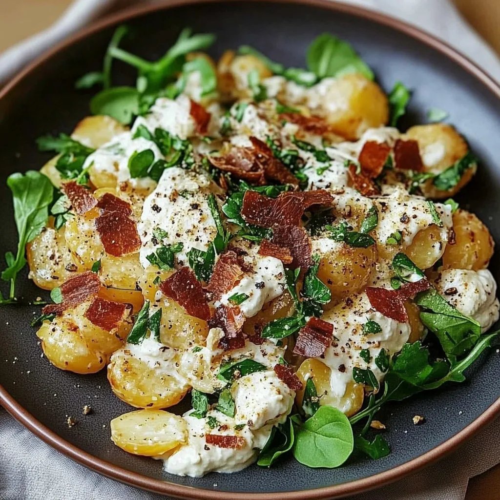 Krosser Kartoffelsalat mit Senf-Dressing